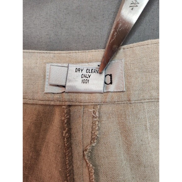 Women's Rafaella 100% Linen High Rise Wide Leg Pants Beige 12 - Picture 7 of 8